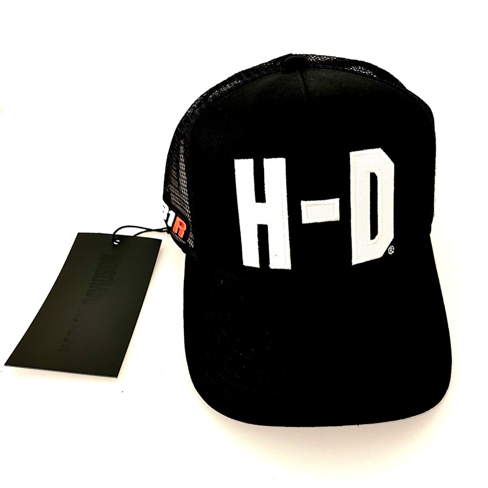 Harley-Davidson Factory Racing Black Mesh Trucker Cap